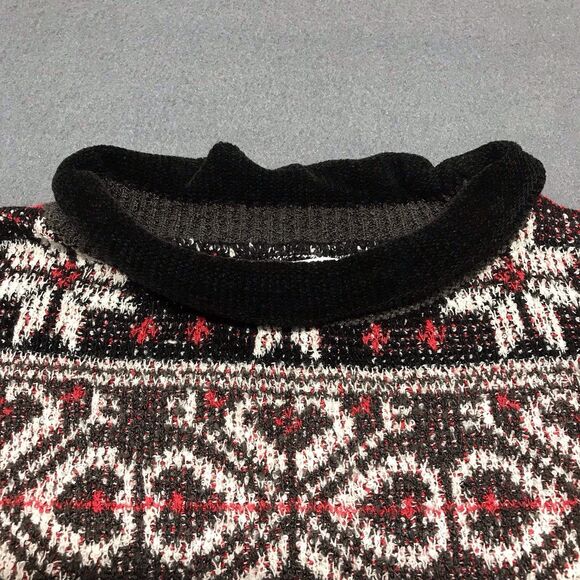 Vintage Claudia D. Womens Sweater Fair Isle Christmas Mock Neck Cozy Size Medium - Picture 5 of 13